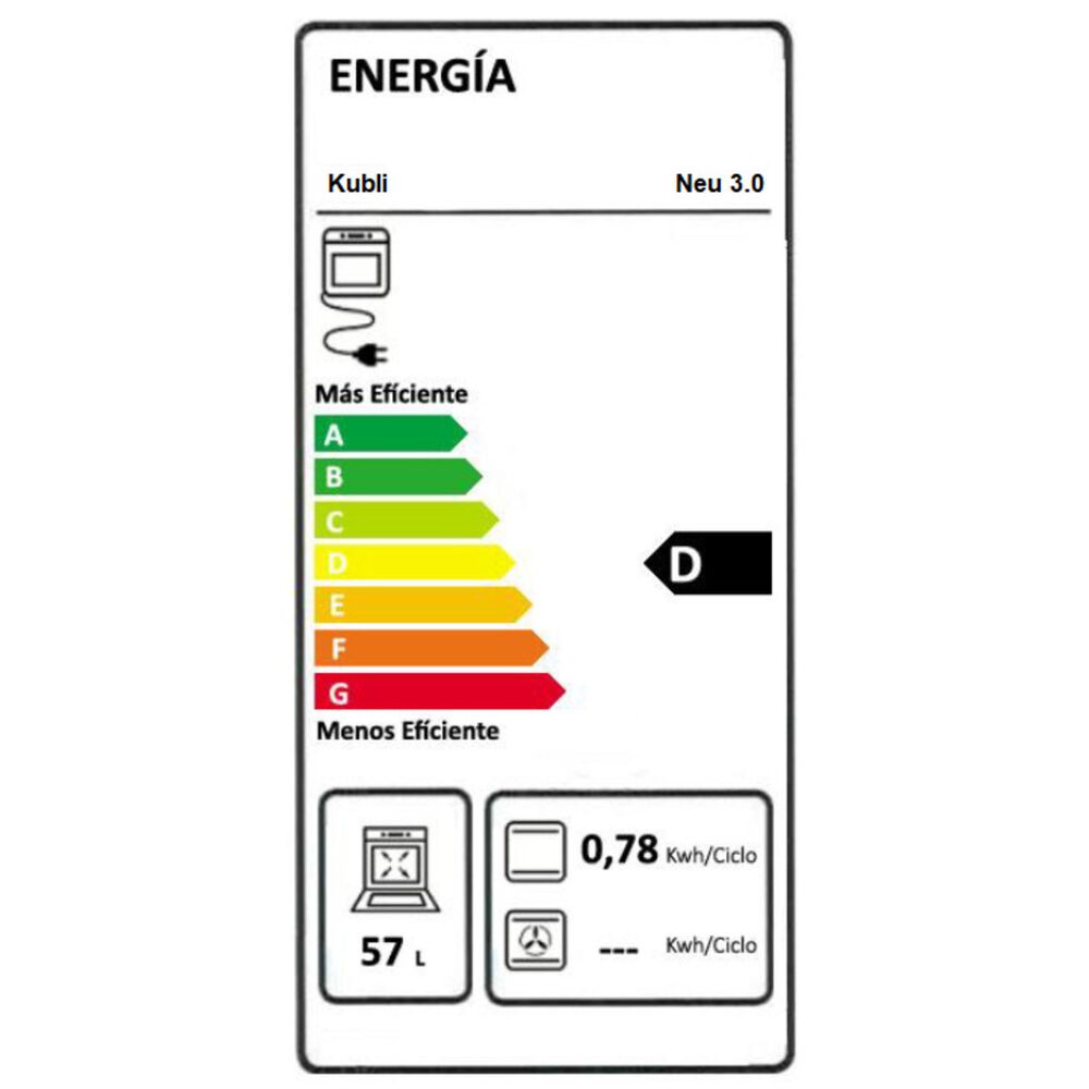 Horno Empotrado Neu 60 Lts Kubli image number 9.0