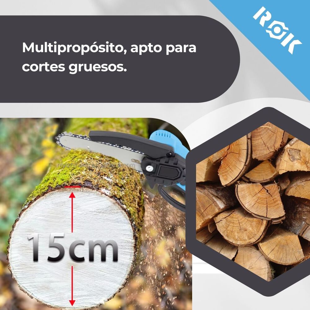 Motosierra De Mano Eléctrica Inalámbrica De 6" + 2 Baterías image number 5.0