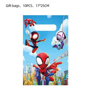 Pack 10 Bolsas Dulces Spidey Y Sus Amigos Spiderman Cotillon