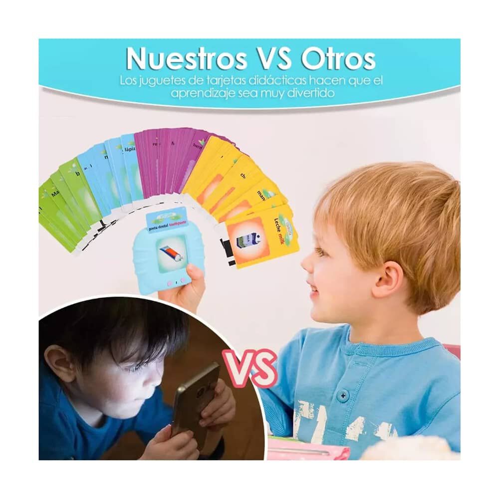 Juguetes Aprendizaje Espa&ntilde;ol Tarjetas Ni&ntilde;os 224 Palabras image number 4.0