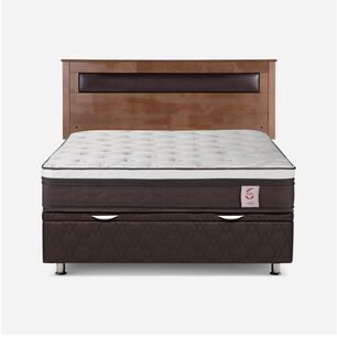 Cama Baúl Rosen New Style 6 / 2 Plazas / Base Normal + Respaldo
