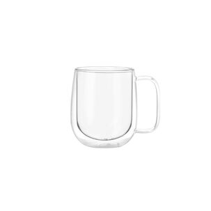 Set 2 Tazas Mug De Vidrio Doble Pared 300 Ml Simplit