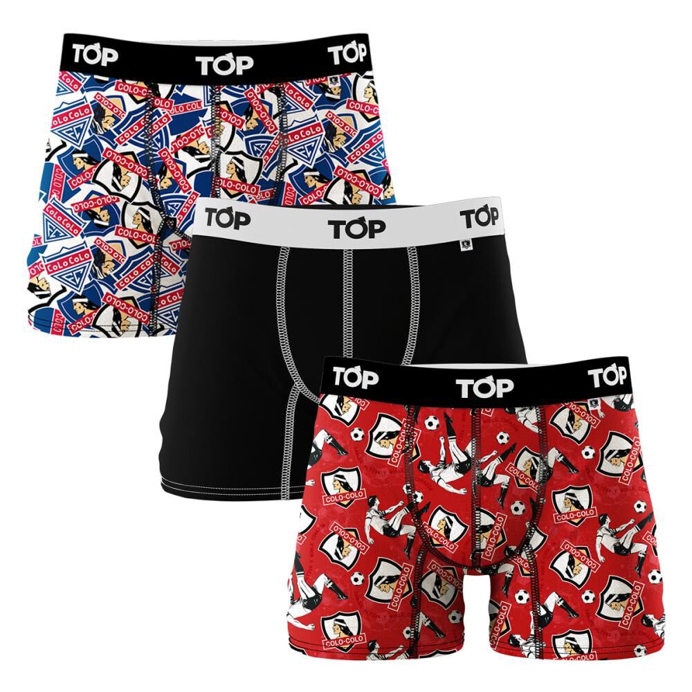 Pack Boxer Hombre Colo-Colo Top / 3 Unidades image number 0.0