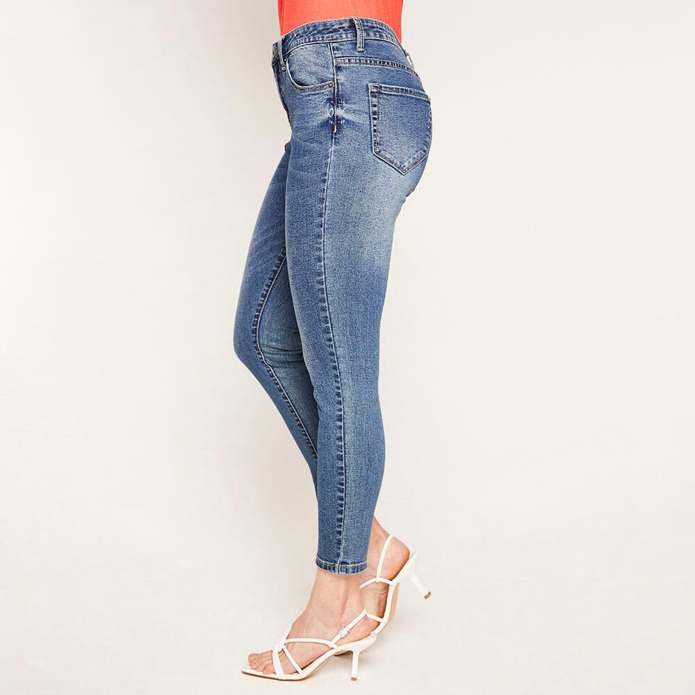 Jeans Básico Tiro Alto Skinny Mujer Kimera image number 5.0