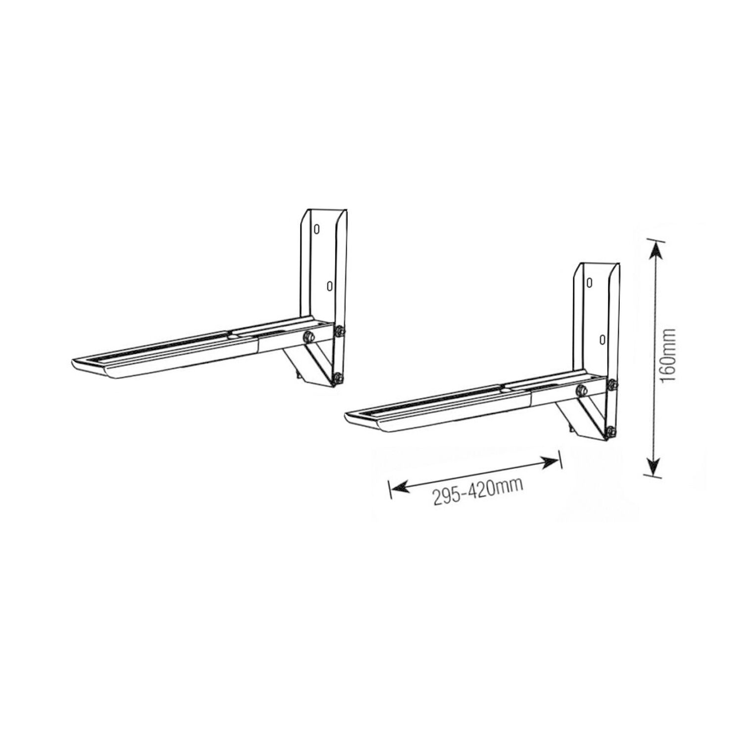 Soporte Para Horno Microondas Ajustable 30kg Plata Sbr3.7 Brasforma image number 3.0