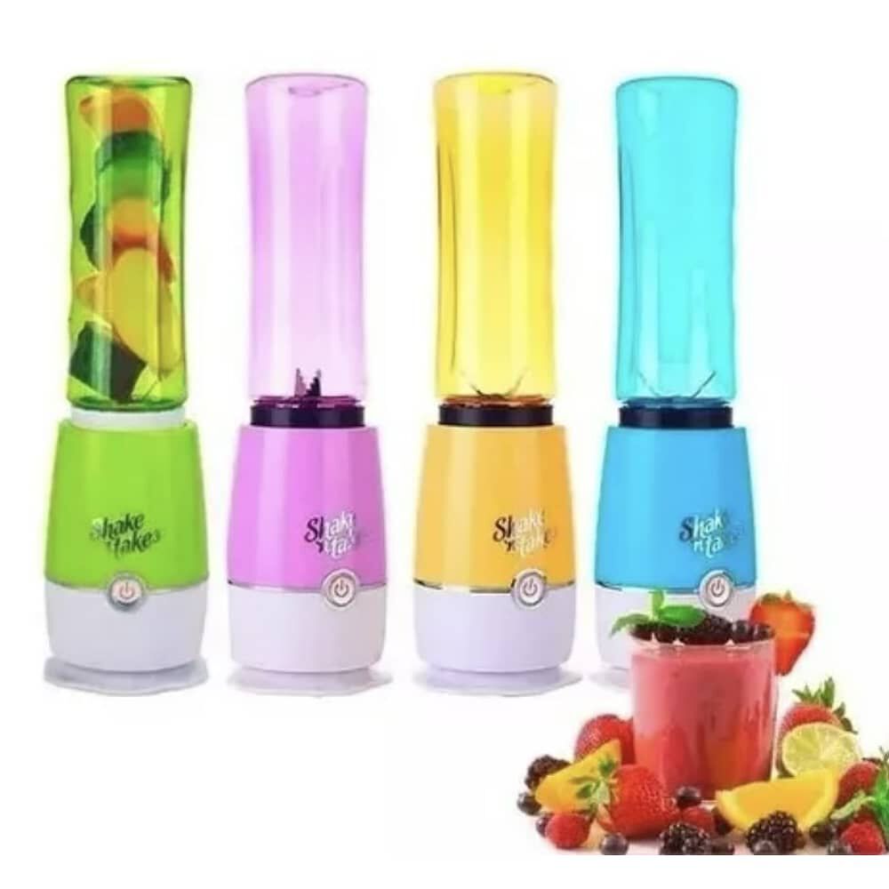 Juguera Batidora Licuadora Personal Port&aacute;til 2vasos Lionshop Amarillo image number 1.0