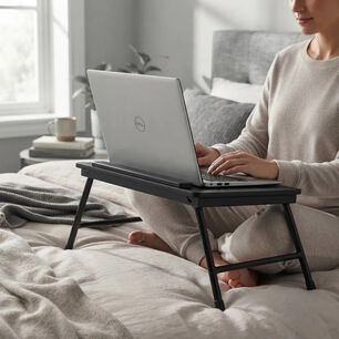 Mesa Notebook Plegable Para Cama Sof&aacute; Inclinable Negro