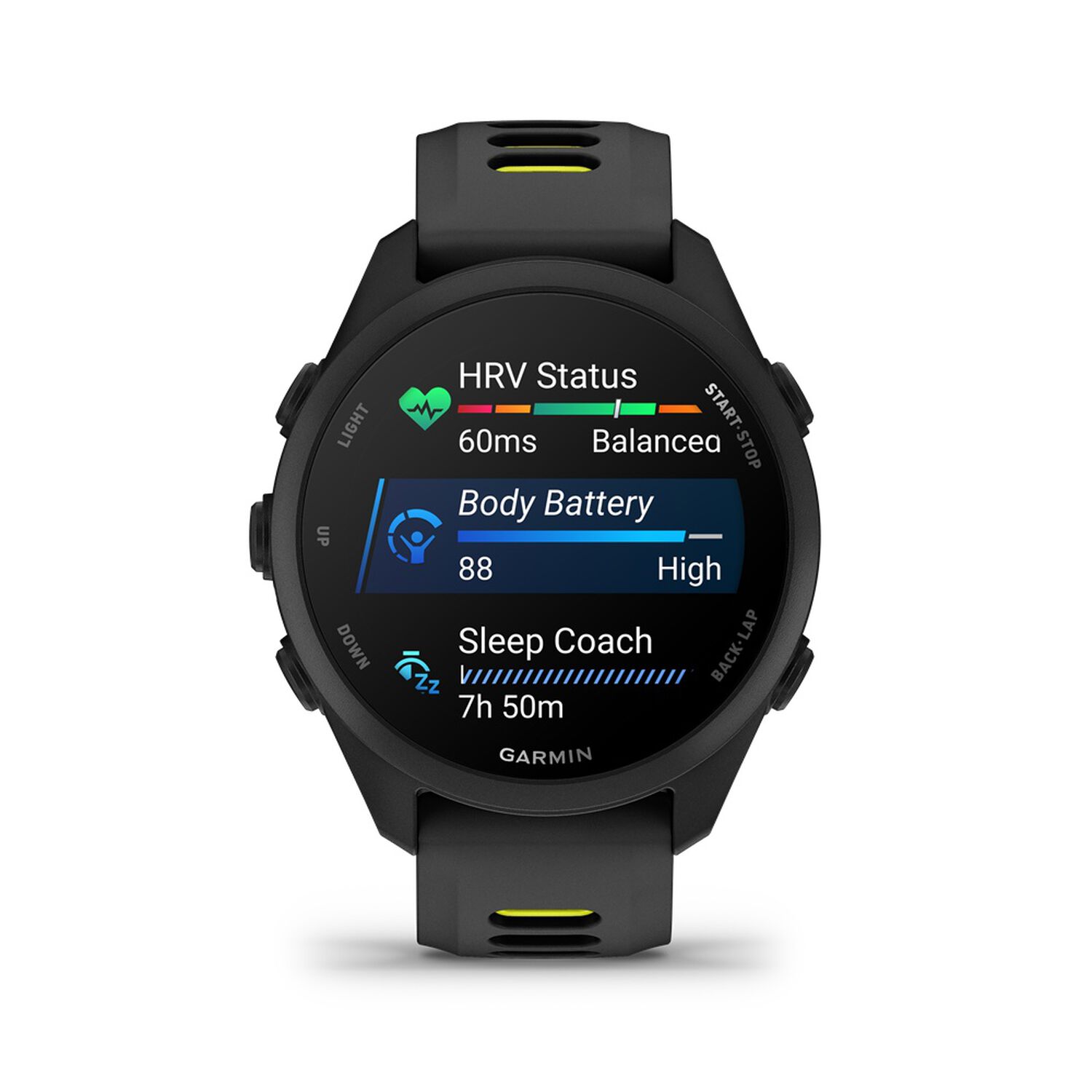 Smartwatch Forerunner 170 Music Black/amp Yellow Garmin image number 1.0