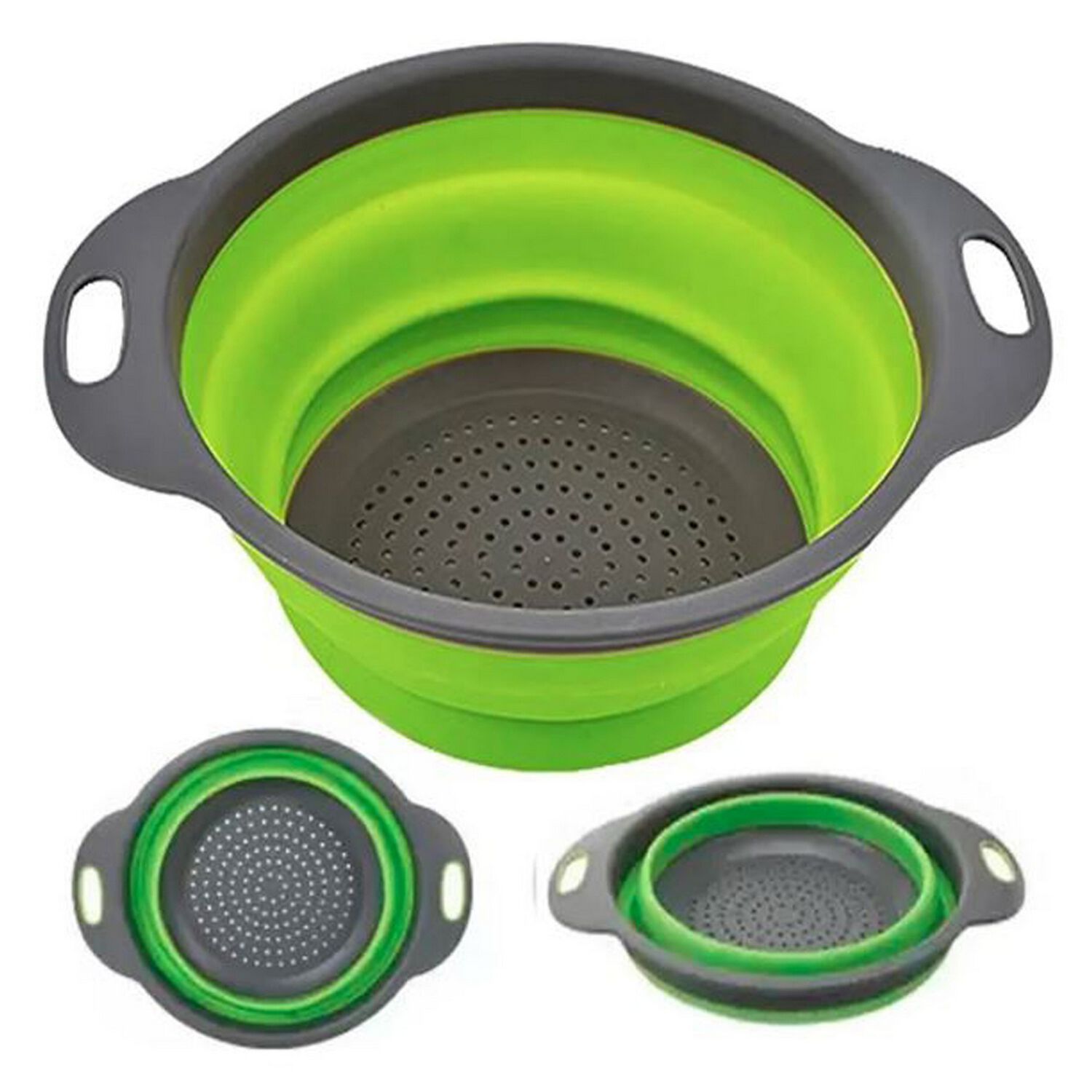 Pack 2 Coladores Escurridor Cocina Verde image number 1.0