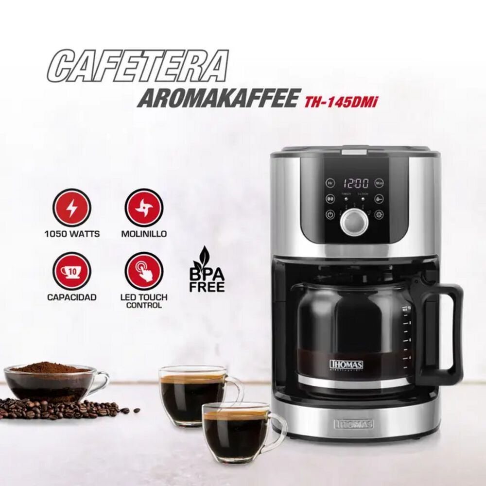 Cafetera 10 Tazas Molinillo Thomas Th-145dmi Mantiene Calor image number 2.0