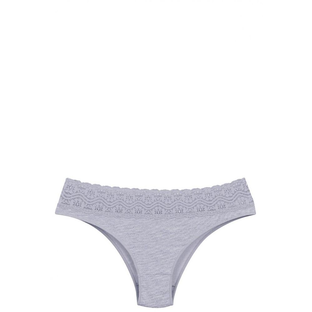 Bikini Algod&oacute;n Con Encaje Gris 2rios image number 0.0