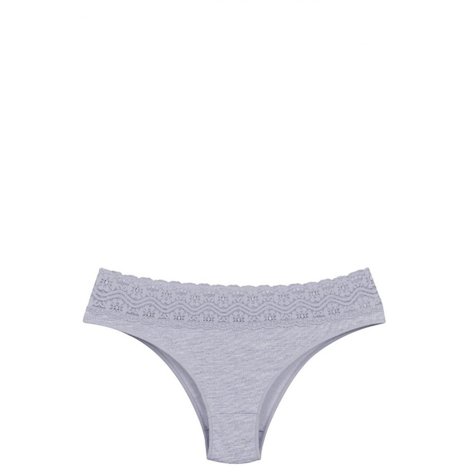 Bikini Algod&oacute;n Con Encaje Gris 2rios image number 0.0