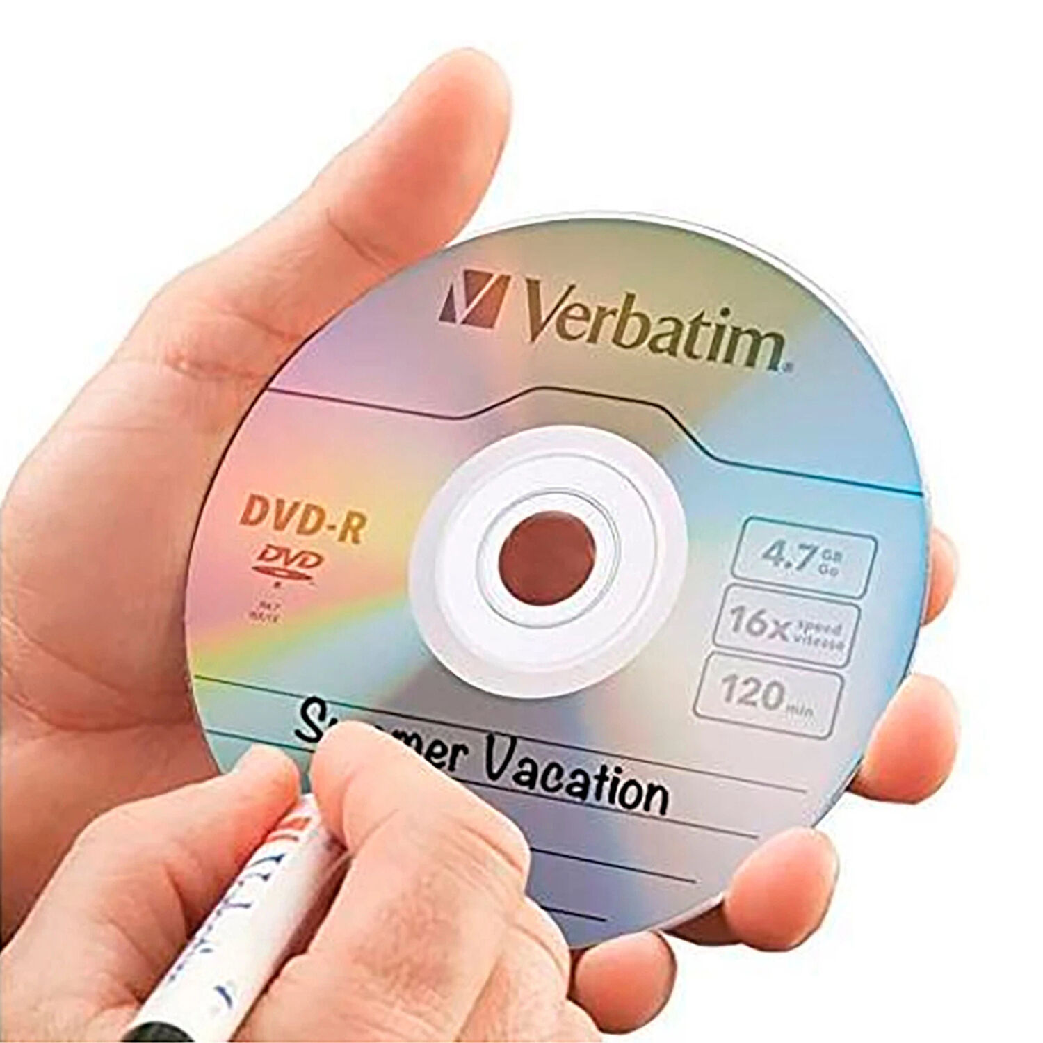 Dvd-r Verbatim Pack 100 Unidades 4.7gb Con Logotipo image number 2.0