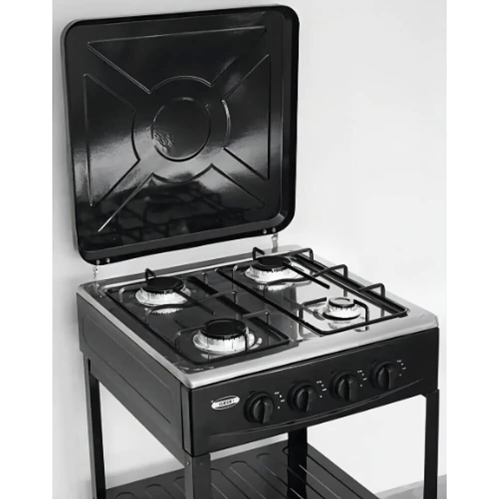 Cocina Encimera A Gas 4 Quemadores Con Repisas Color Negro image number 1.0