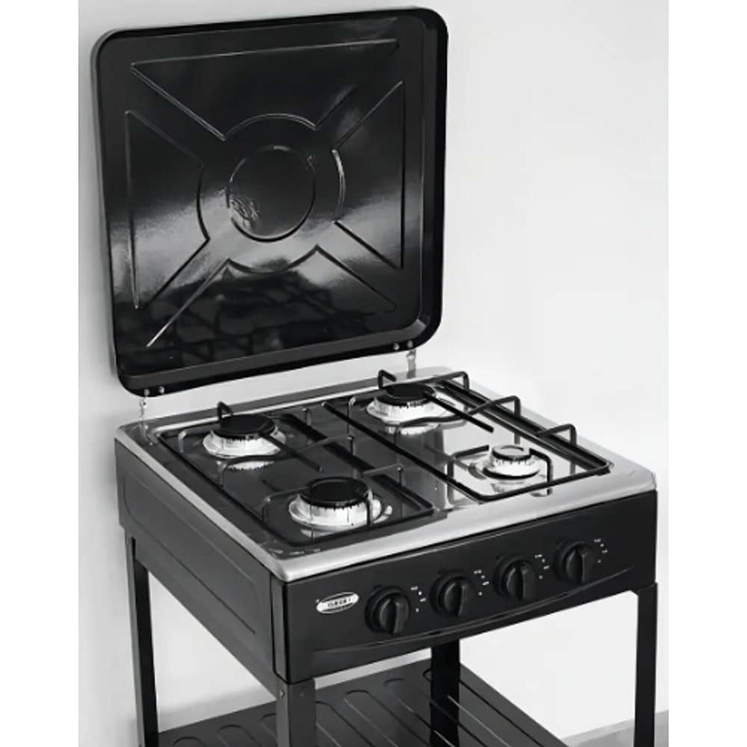 Cocina Encimera A Gas 4 Quemadores Con Repisas Color Negro image number 1.0
