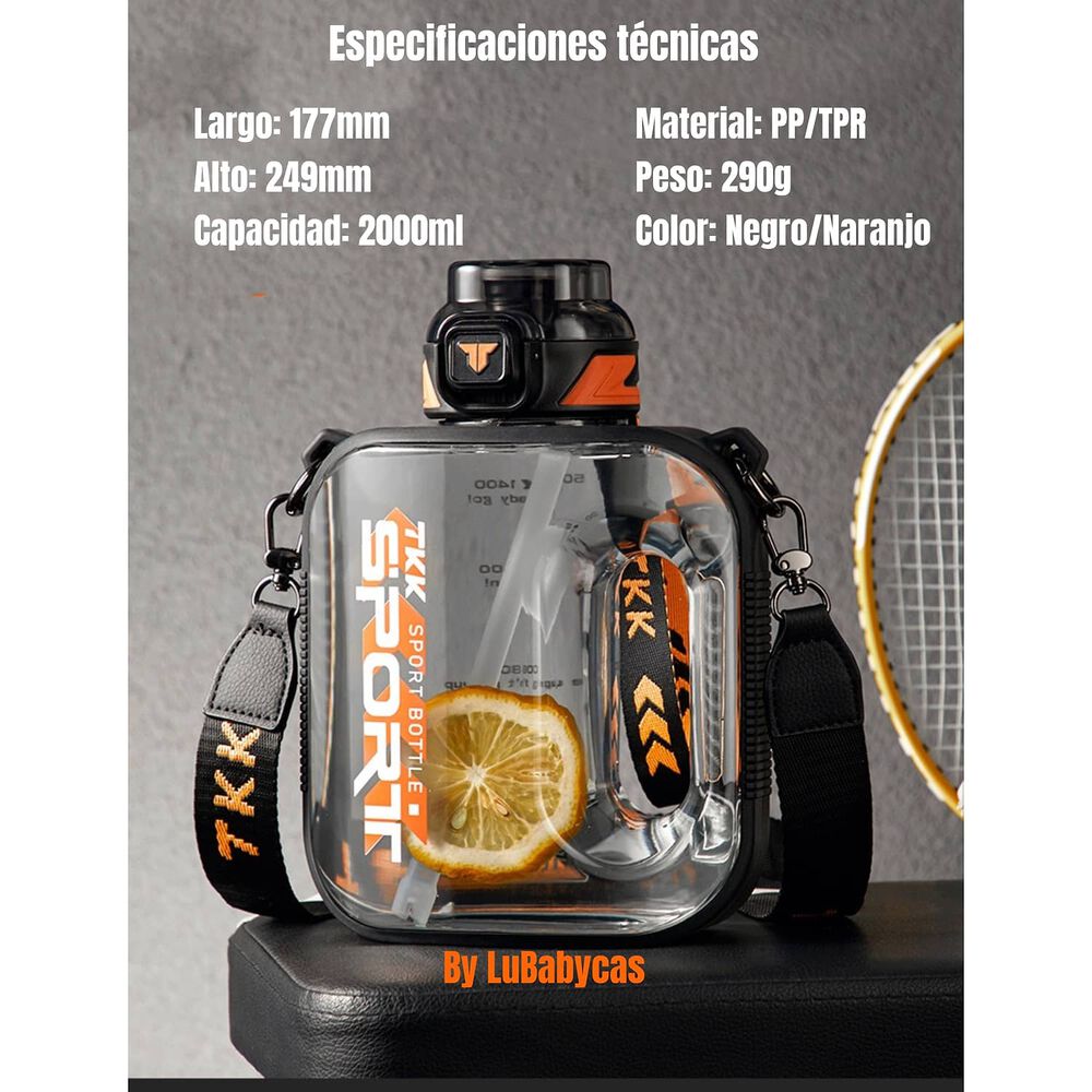 Botella De Agua Multifuncional Con Accesorios Lubabycas image number 2.0