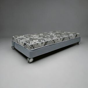 Cama 1 Plaza Box 13 Cm L190 Cm + Colchon Modelo Ideal - Rueda Pyton (gris)