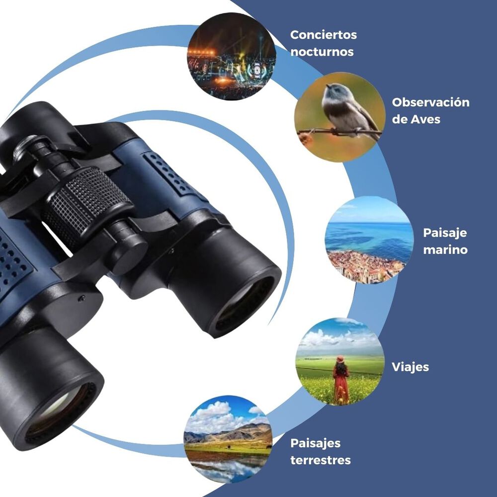 Binoculares Profesionales 60x60 Caza Binocular 1000m Pro image number 4.0