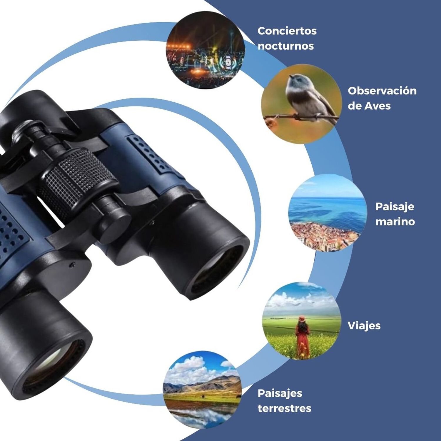 Binoculares Profesionales 60x60 Caza Binocular 1000m Pro image number 4.0