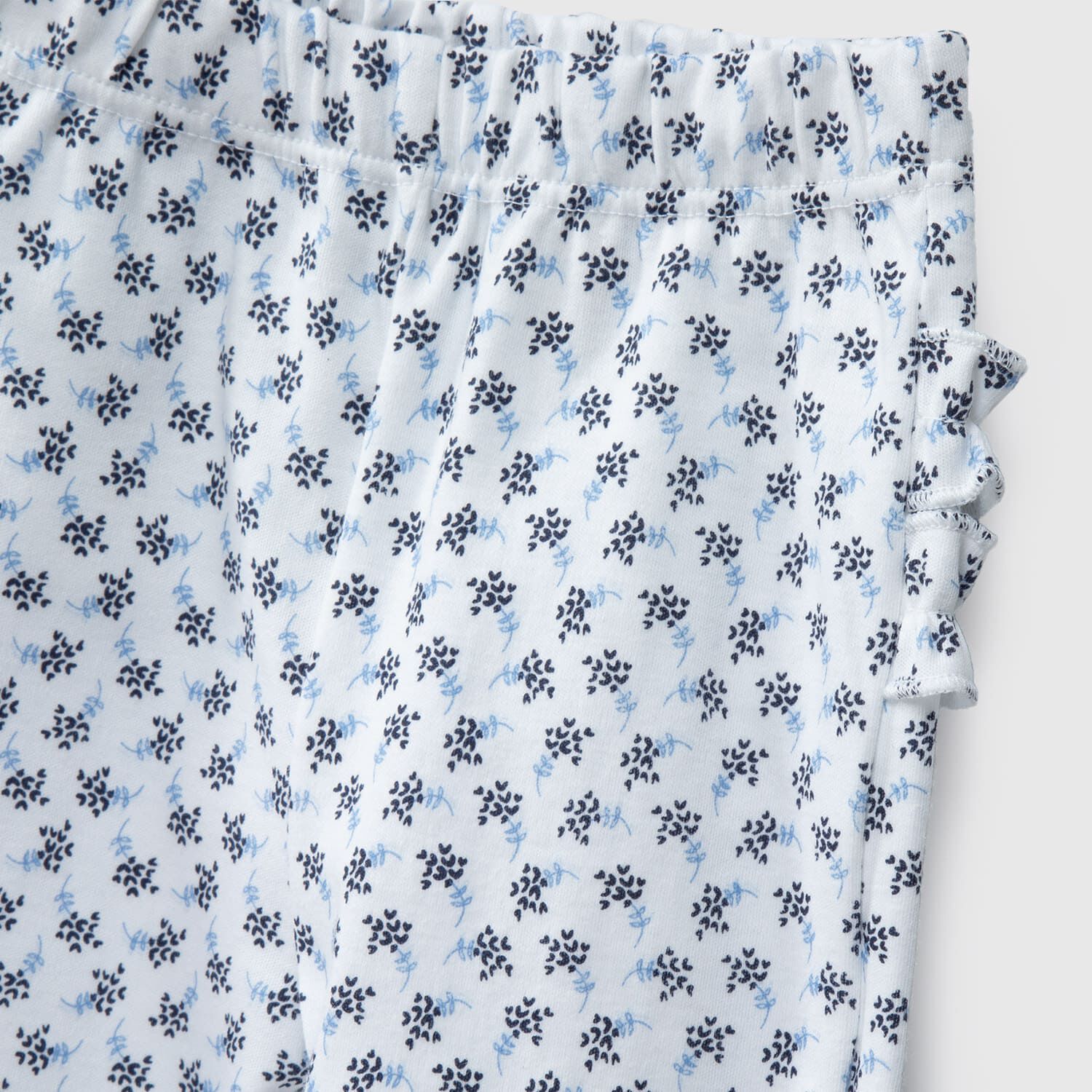 Pack Pantalones Blanco Celeste Hojas Algod&oacute;n Peruano image number 3.0