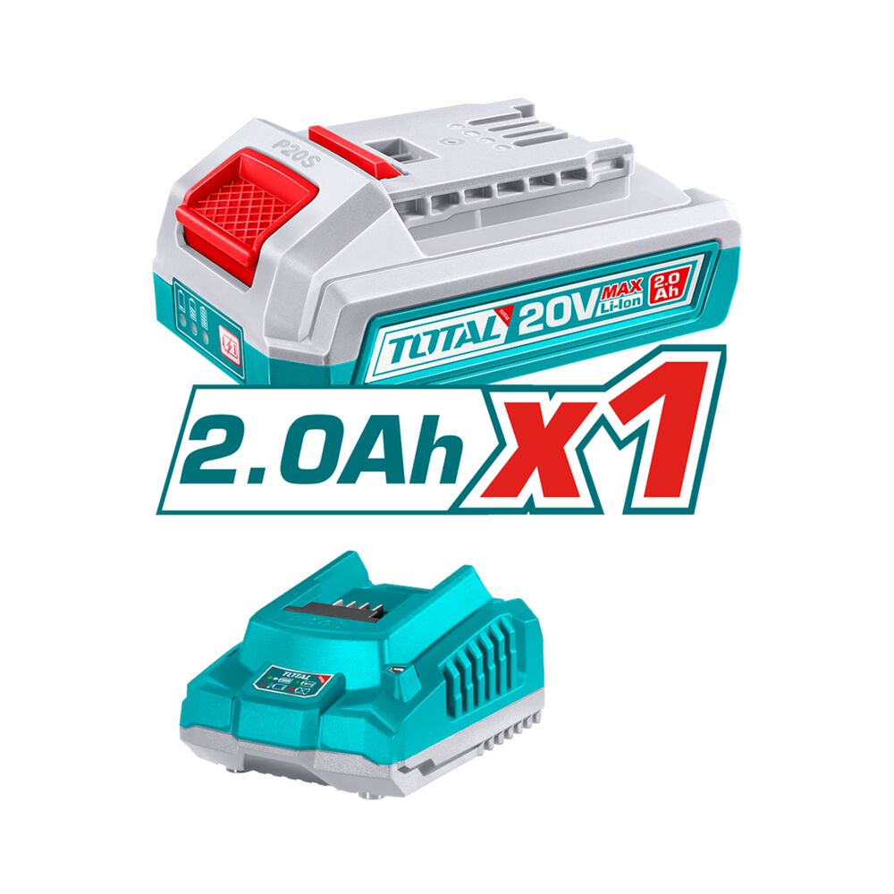 Podador Cortasetos 20v 2 En 1 Con Batería Y Cargador Total image number 2.0