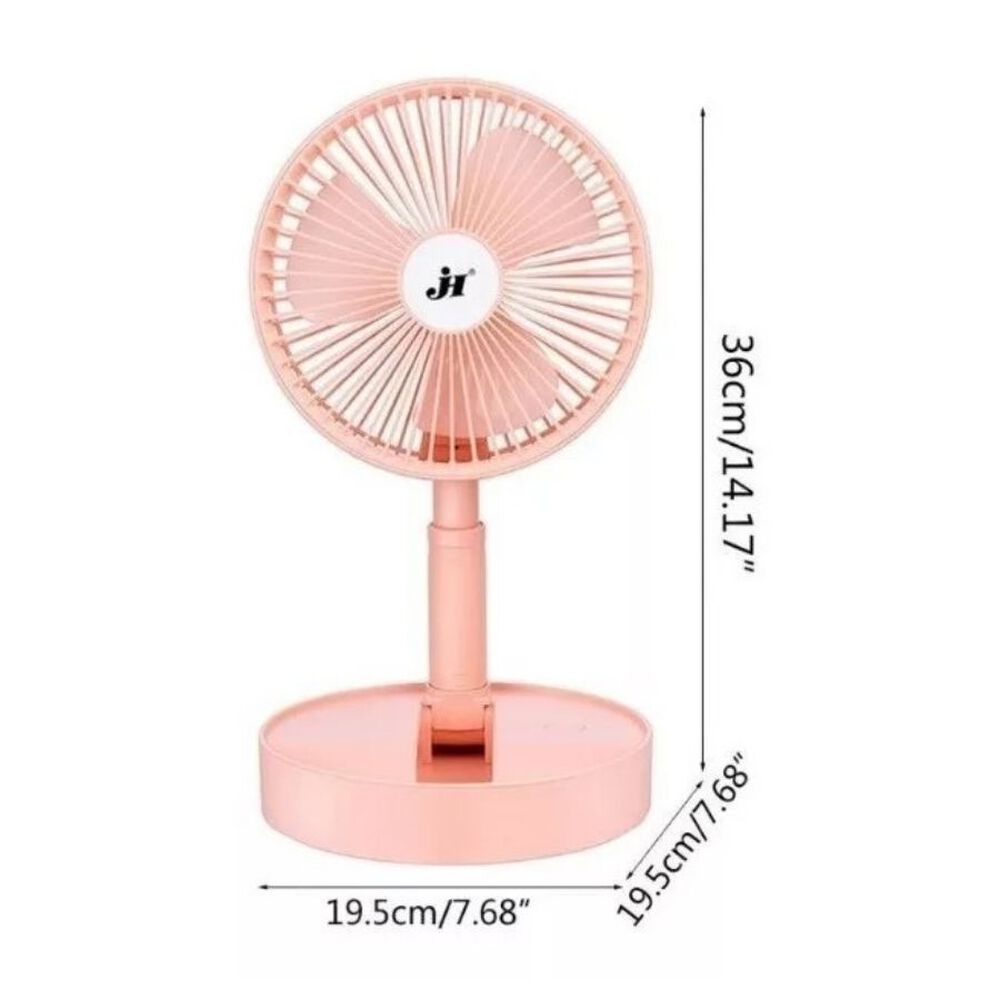 Ventilador Plegable Usb Ventilador Fan Recargable De Mesa Blanco image number 3.0