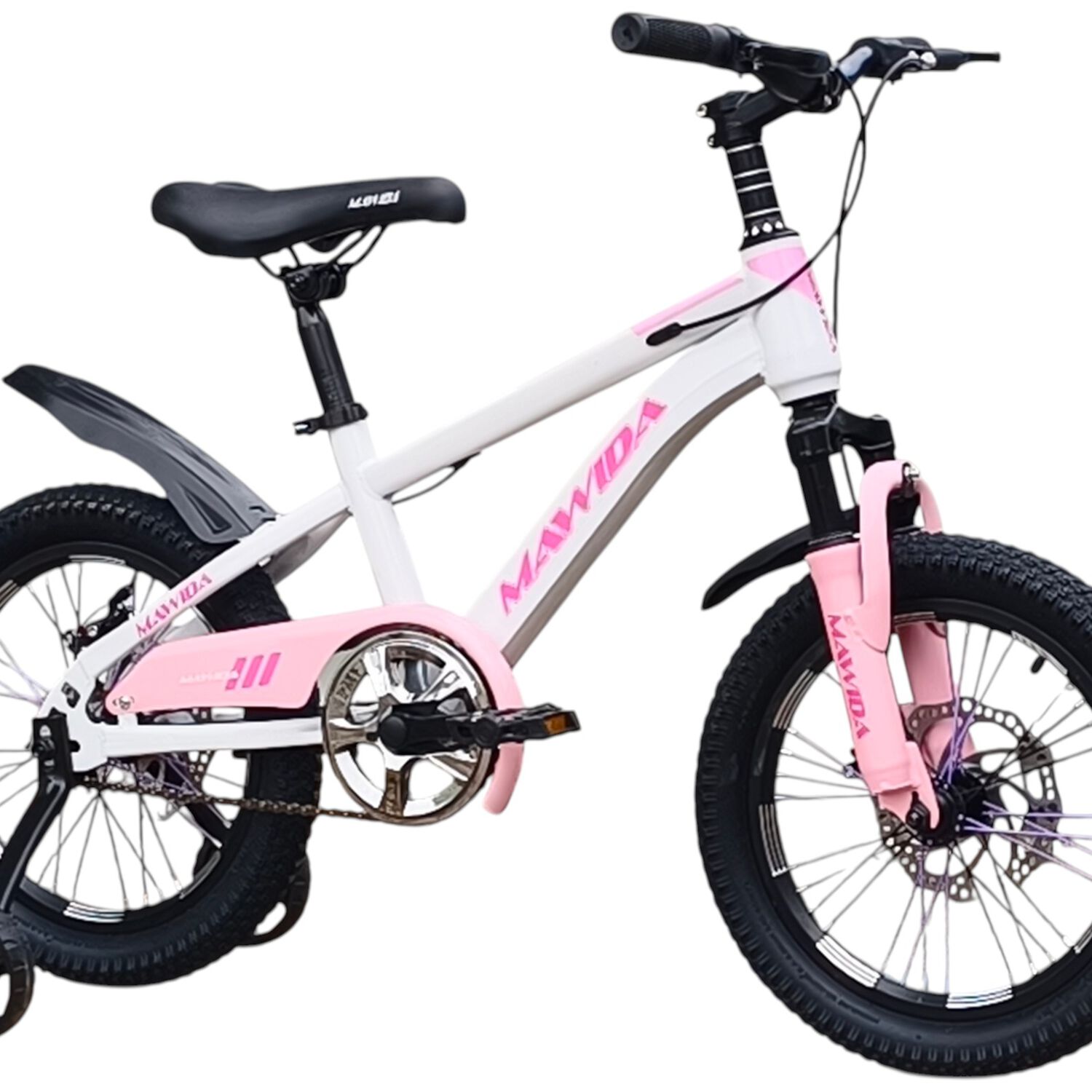 Bicicleta Aro 16 Mawida Con Freno Disco Blanco Rosado image number 1.0