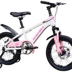Bicicleta Aro 16 Mawida Con Freno Disco Blanco Rosado