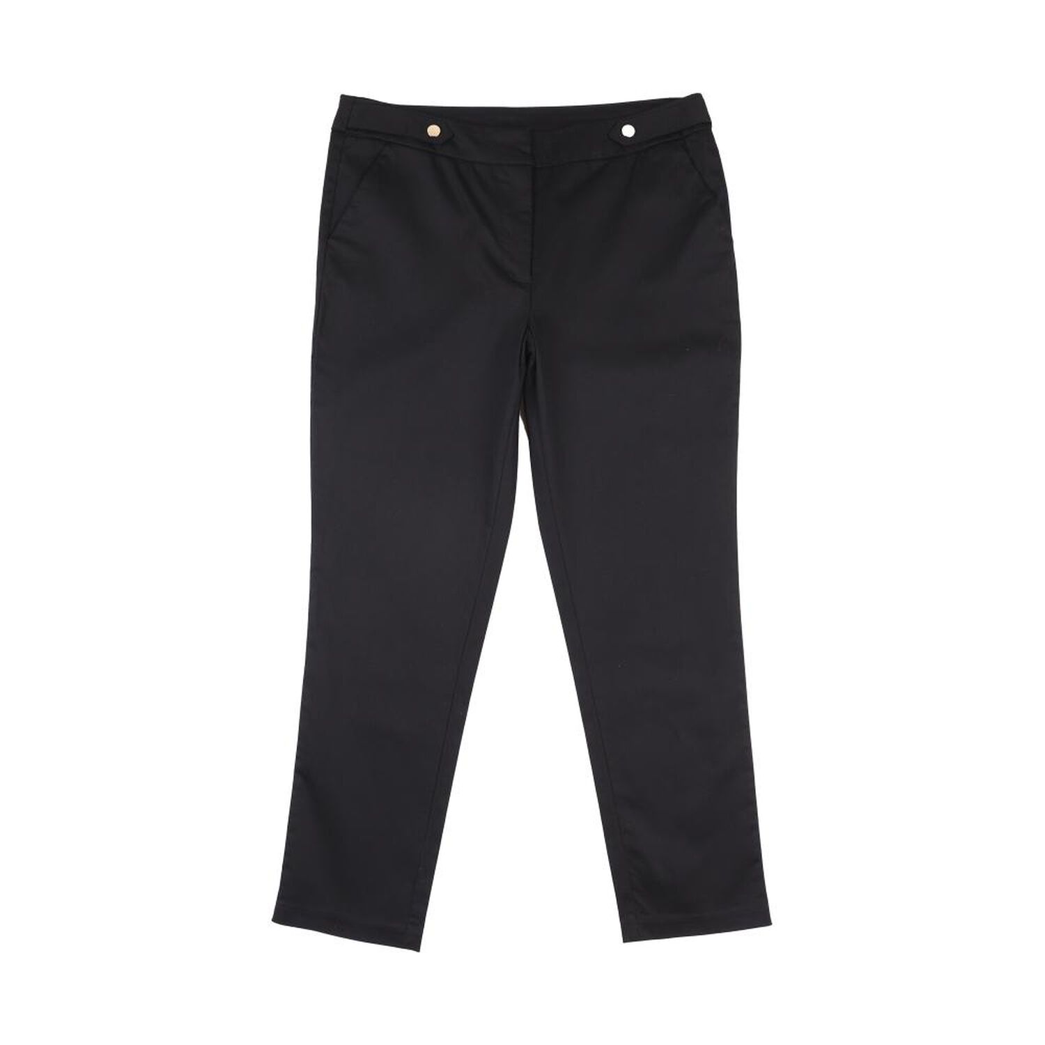 Pantal&oacute;n Liso Con Bolsillos Tiro Alto Regular Mujer Lesage image number 0.0