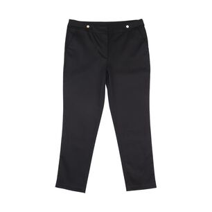 Pantalón Liso Con Bolsillos Tiro Alto Regular Mujer Lesage