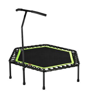 Trampolin Fitness Hexagonal Con Mango Soporte 115cm
