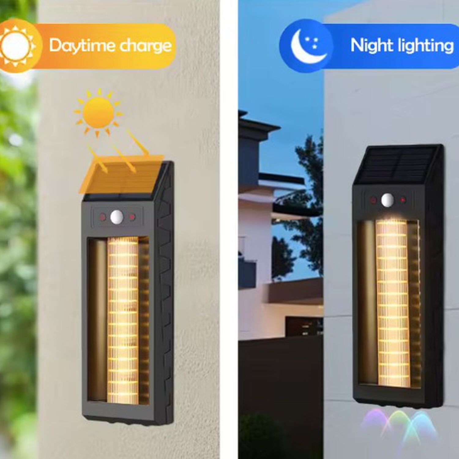 L&aacute;mpara Doble De Pared Solar Led Para Colgar En Exteriores image number 2.0