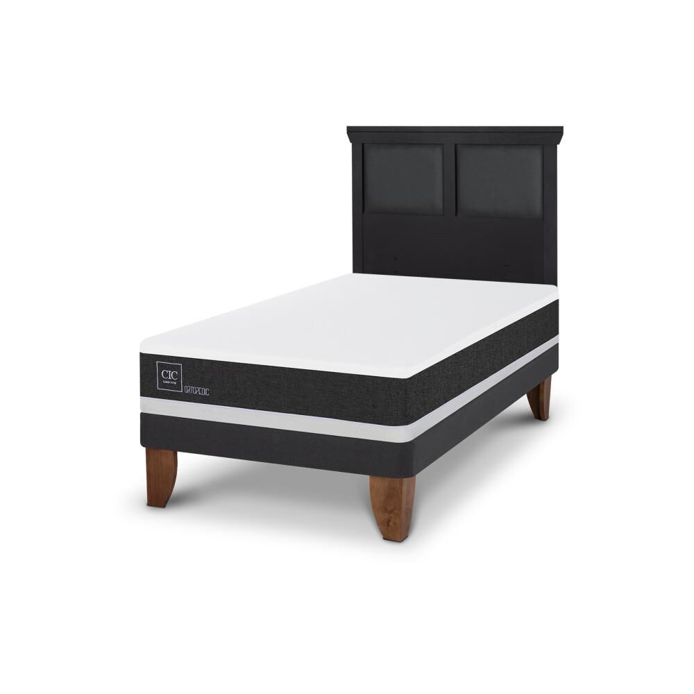 Cama Europea Cic Ortopedic / 1.5 Plazas / Base Normal + Respaldo image number 4.0