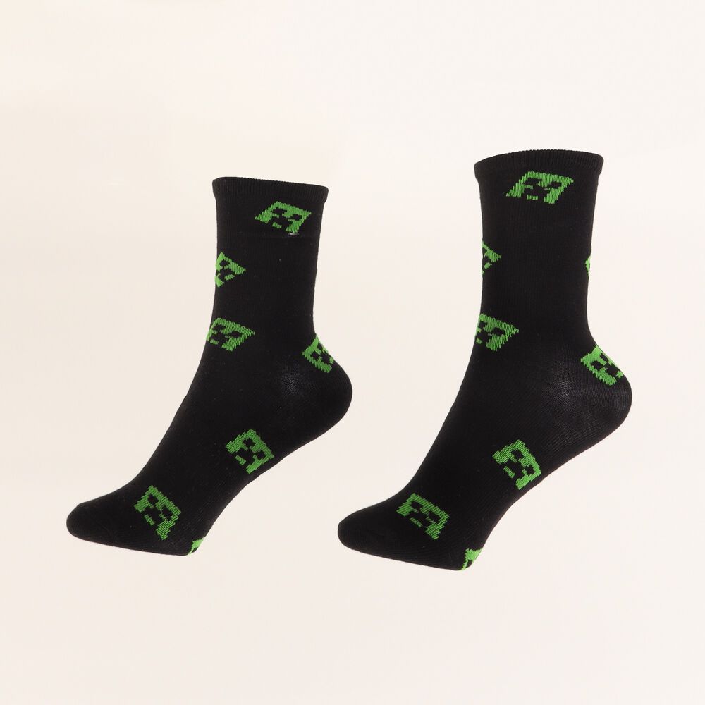 Tripack Calcetines Ni&ntilde;o Verde Creeper Minecraft image number 1.0