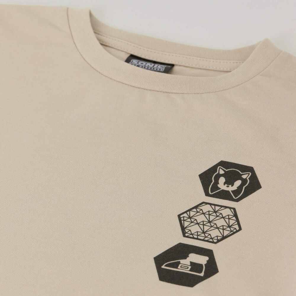 Polera Doble Manga Ni&ntilde;o Back Print Beige Sonic image number 2.0