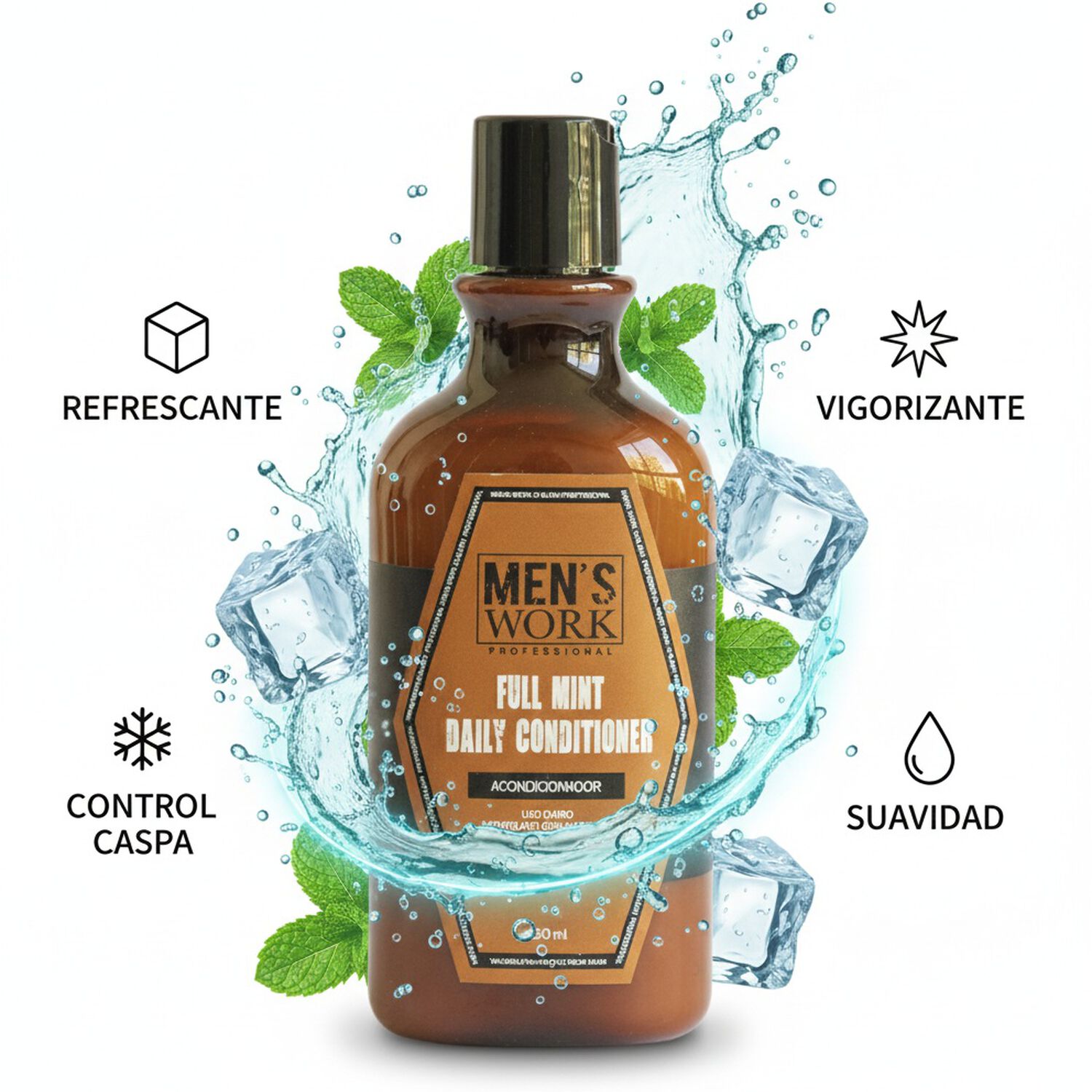 Acondicionador Full Mint Mens Work 250ml image number 2.0