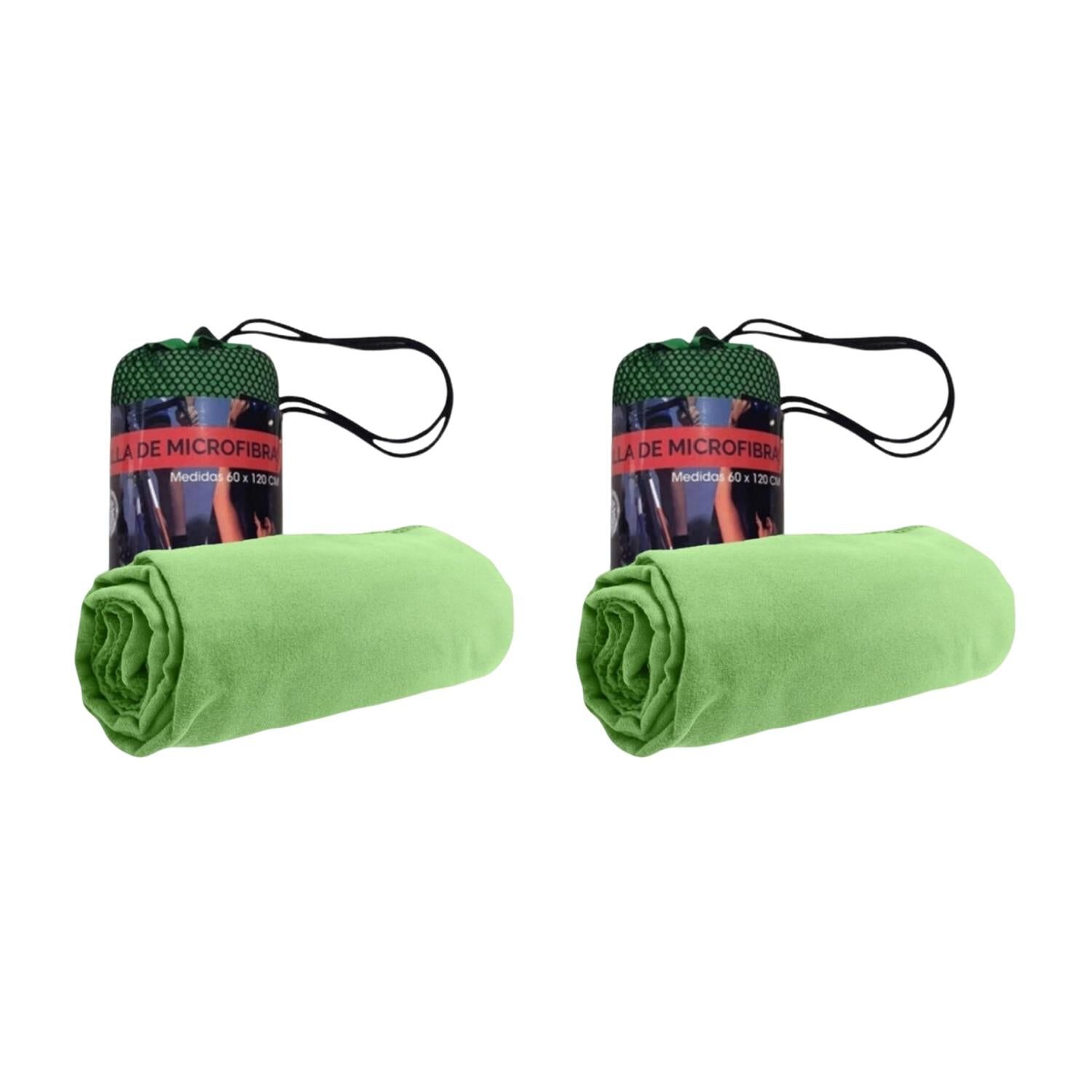 Pack 2 Toallas Microfibra Suede Verde image number 0.0
