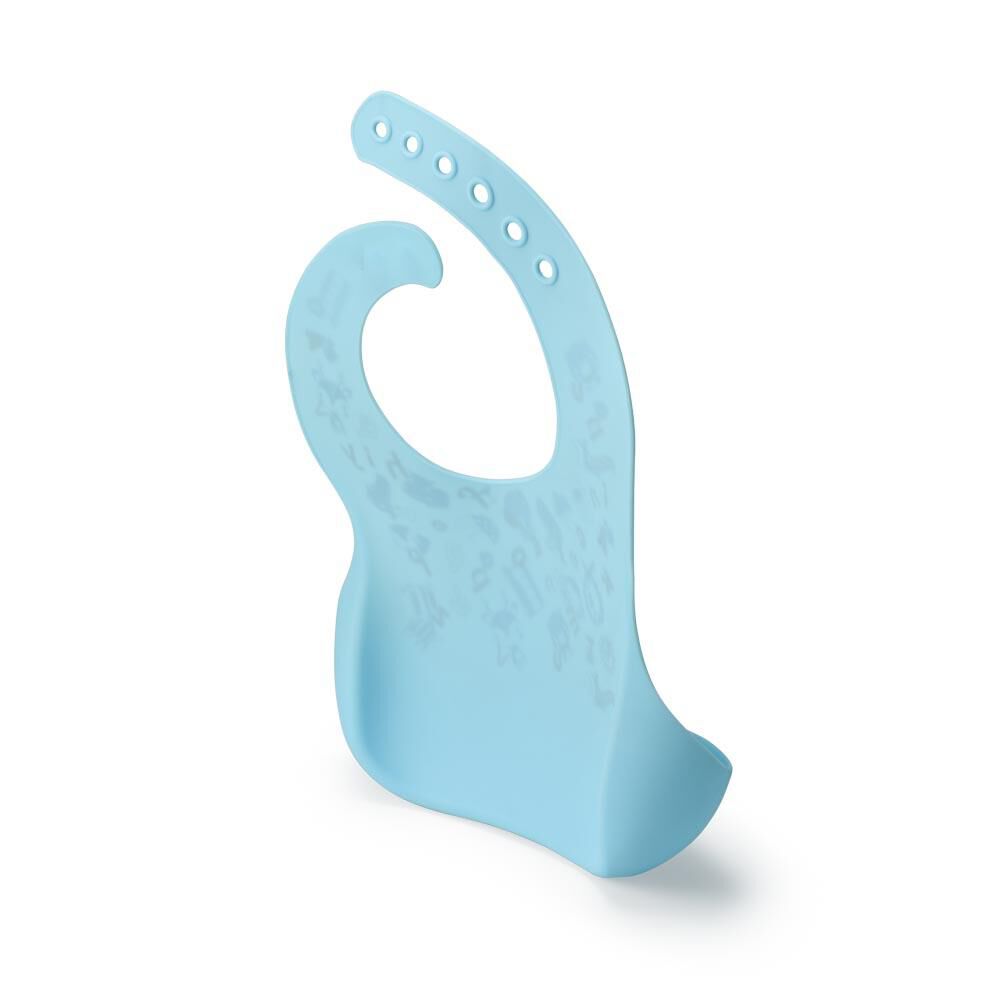 Babero De Silicona Fisher Price Yummy Azul Bb1185 image number 4.0