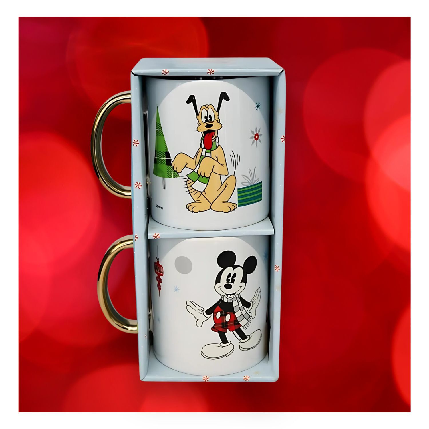 Set 2 Tazones 330ml Dise&ntilde;o Navide&ntilde;o Raton Perro Dibujos Animados image number 2.0