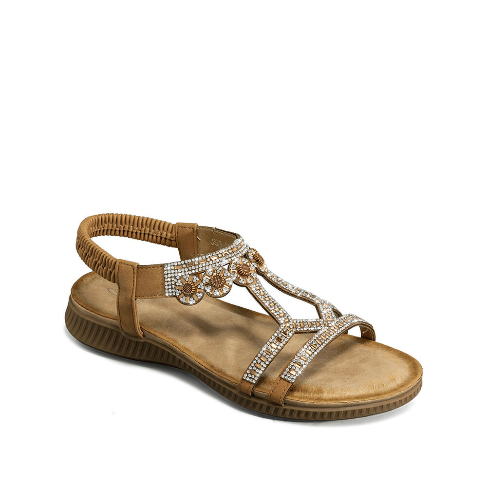 Sandalia Plana Comfort Pedrer&iacute;a Mujer Weide Js77 image number 6.0