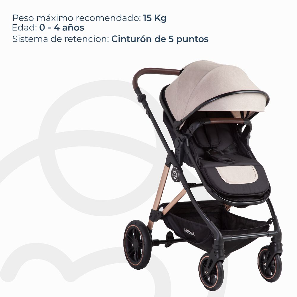 Coche Cuna Travel System Neo Beige Bebesit image number 6.0