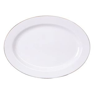 Plato Ovalado 30cm Royal Blanco Porcelana Hallen