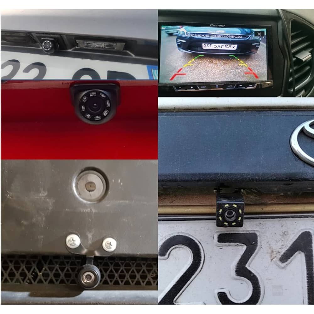 Camara Retroceso Trasera Para Auto 12 Led Nocturna Coche Full Hd Se Conecta A Radio Android image number 4.0