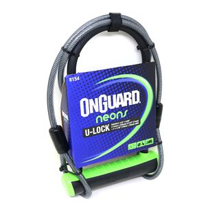 Candado Bicicleta Onguard U-lock Neon Con Cable