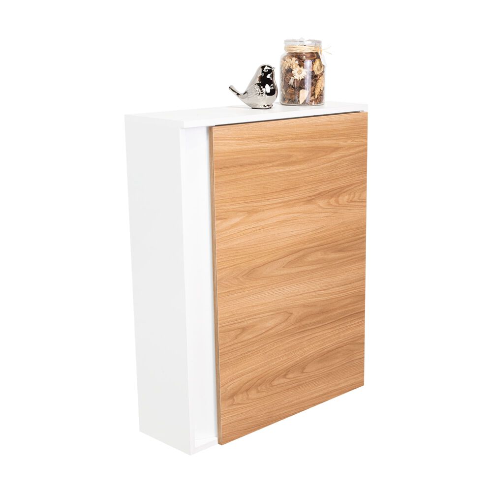 Mueble Zapatero Organizador 80,6x63,2x22,1 Cm Blanco Y Café Claro image number 1.0