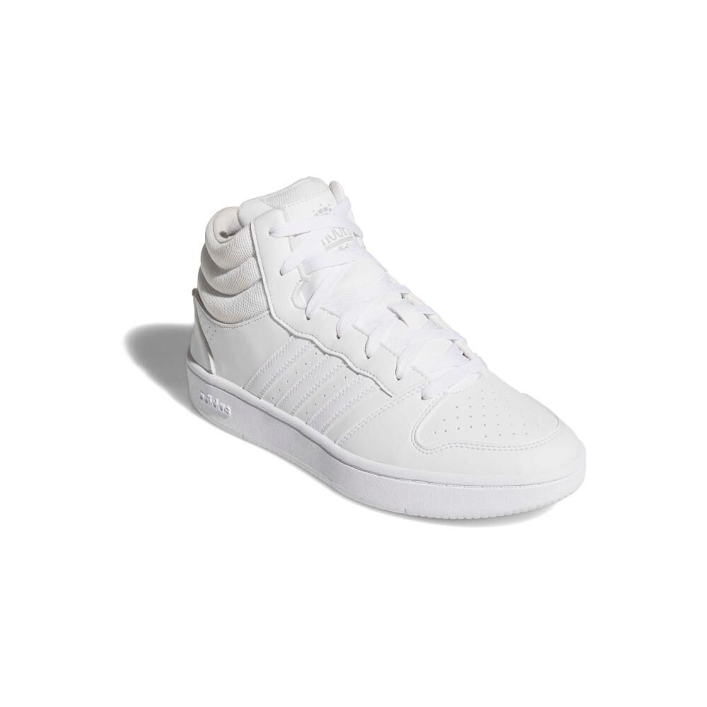 Zapatilla Basketball Unisex Adidas Hoops Mid Classic Blanco image number 1.0