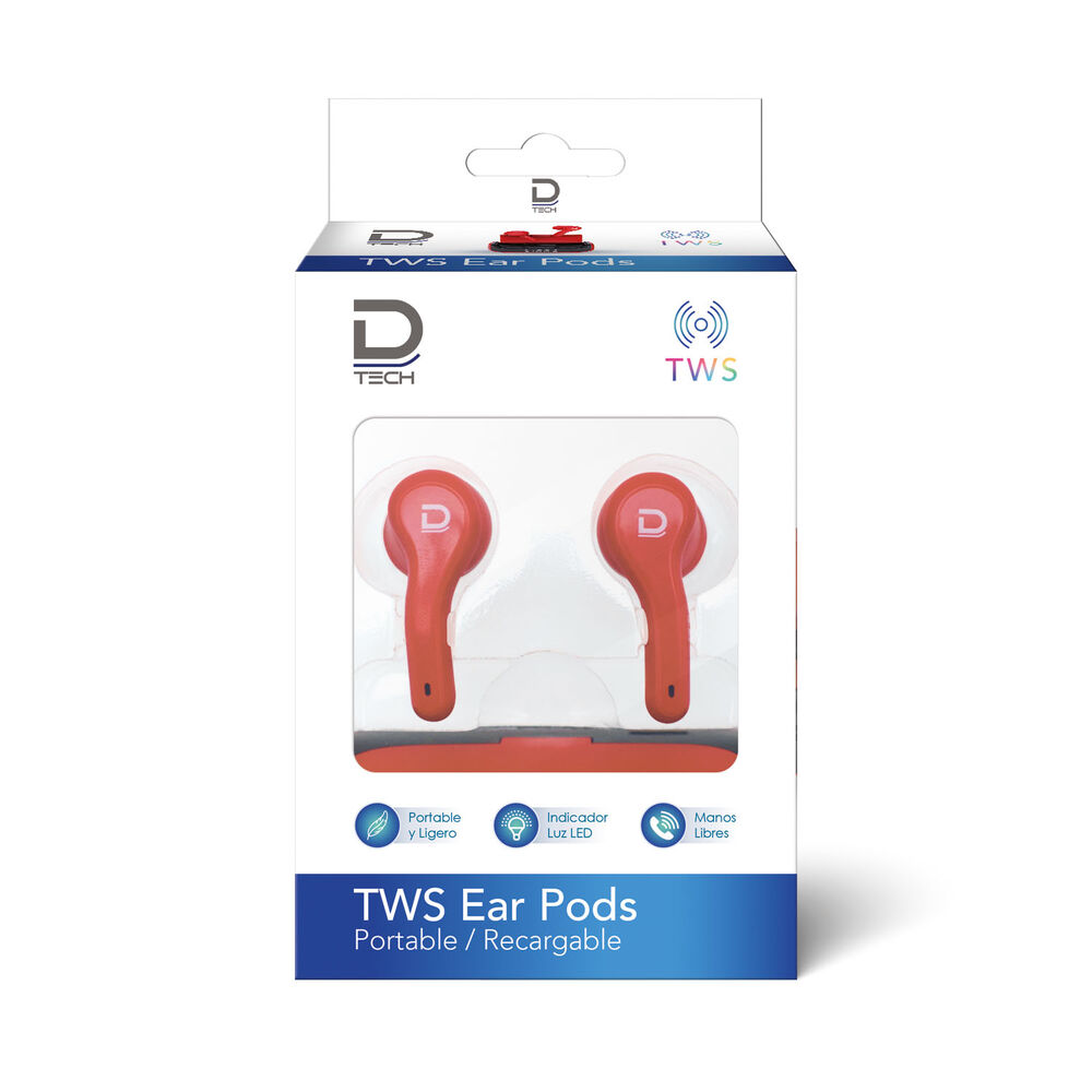 Ear Pods Tws Bluetooth 5.0 Rojo image number 2.0