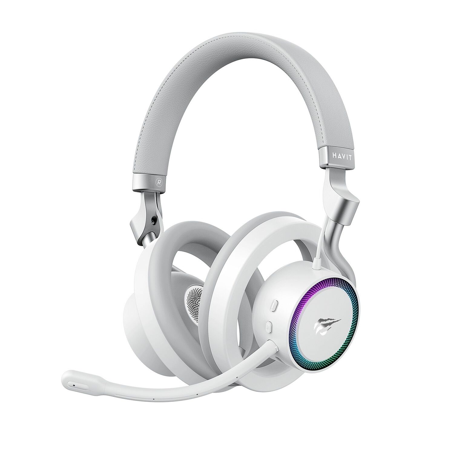 Aud&iacute;fonos Gamer Bluetooth Micr&oacute;fono Fuxi-h8w Blanco Havit image number 0.0