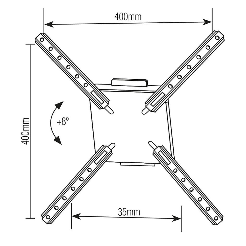 Soporte De Tv Para Cocina - Inclinable - 10" A 55" Blanco - Sbrlb110b Brasforma image number 2.0