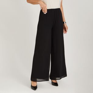 Pantalón Tiro Medio Palazzo Mujer Lorenzo Di Pontti